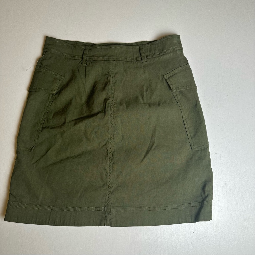 Anthropology Maeve Army Green Skirt‎ Pockets New - Picture 3 of 8